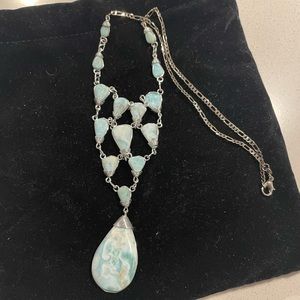 Sterling Larimar Necklace